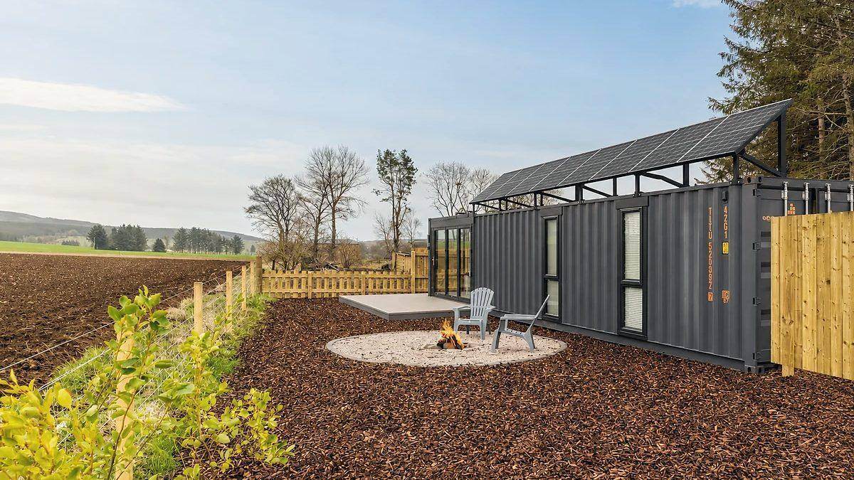 Farm stay cabin design rendering